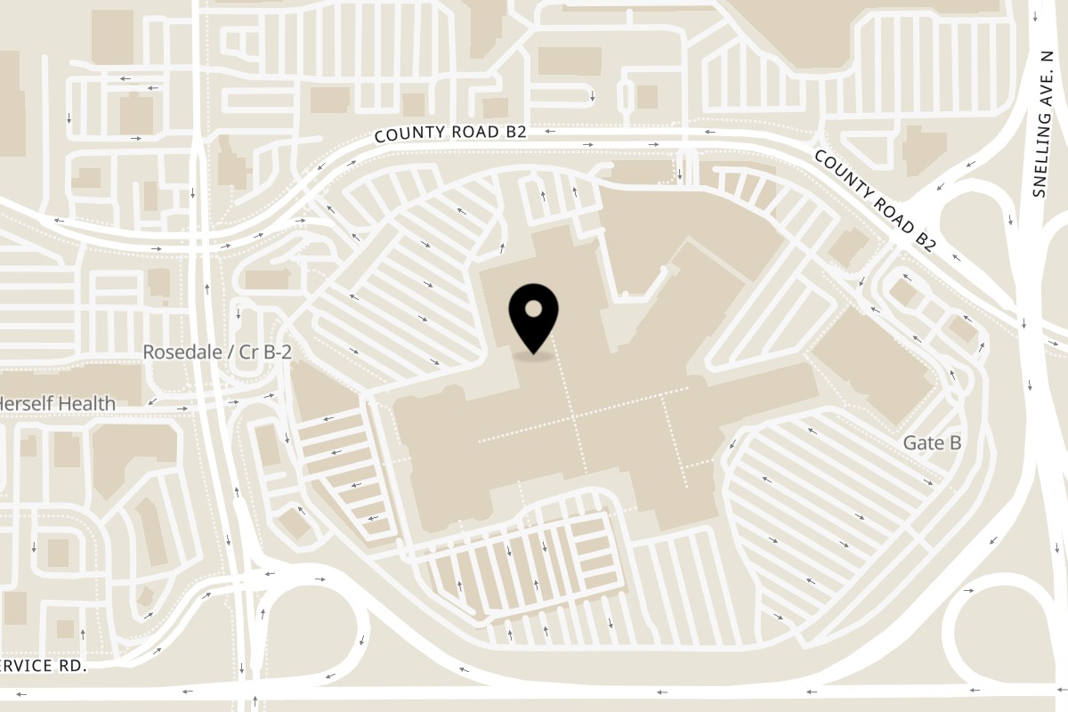 Map showing the location of OG ZaZa Pizza & Catering Roseville on 1595 MN-36 in Roseville